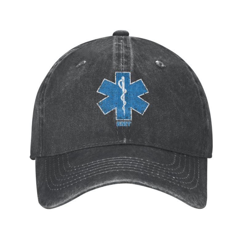 91610103MAC303Y57G Mode Unisex Katoen Emt Ster Van Het Leven Baseball Cap Volwassen Paramedicus Medic Ambulance Verstelbare Papa Hoed Vrouwen Unisex Hip Hop Adult Baseball Cap