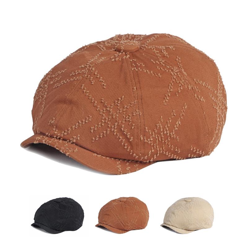 ONIHUA Katoenen achthoekige pet heren Britse vintage baret krantenverkoper pet vrouwelijke klimop platte hoed Gatsby schilders hoeden Gorro Hombre Boina kaki