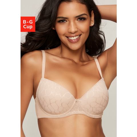 Lascana Bh met steuncups Chiara met grafisch netmotief, dessous