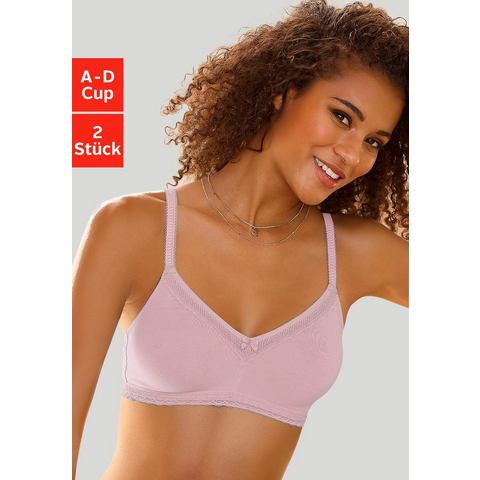 Nuance Soft-bh zonder beugels van zacht katoen, basic lingerie (Set van 2)