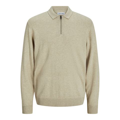 Jack & Jones Trui met polokraag JJEEMIL KNIT POLO HALF ZIP LS NOOS