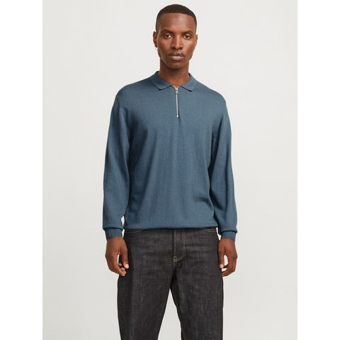 Jack & Jones Trui met polokraag JJEEMIL KNIT POLO HALF ZIP LS NOOS