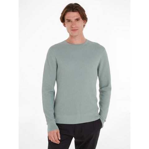 Calvin Klein Trui met ronde hals WAFFLE STRUCTURE SWEATER