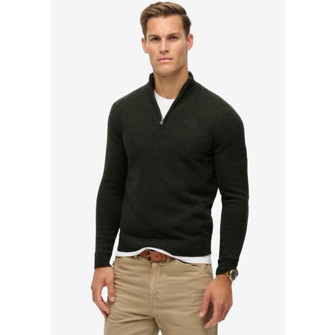 Superdry Gebreide trui ESSENTIAL EMB KNIT HALF ZIP