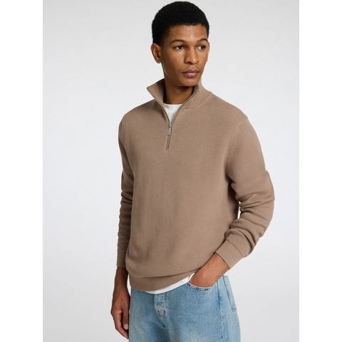 SELECTED HOMME Schipperstrui SLHDANE LS KNIT STRUCTURE HALF ZIP NOOS