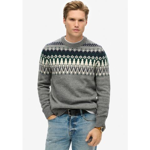 Superdry Trui met ronde hals FAIRISLE KNIT CREW JUMPER