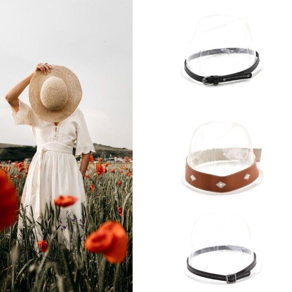 NByanxi Lederen Panama Hoedenband Riem Decoratie Platte Pet Hoedenband Landelijke Stijl Boho Cap Bands Dames Heren 1