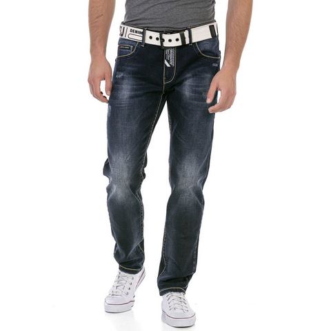 Cipo & Baxx Regular fit jeans met markante wassing