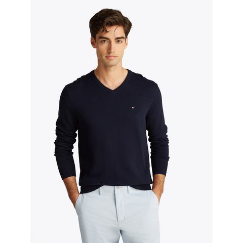 Tommy Hilfiger Gebreide trui ESSENTIAL COTTON V NECK