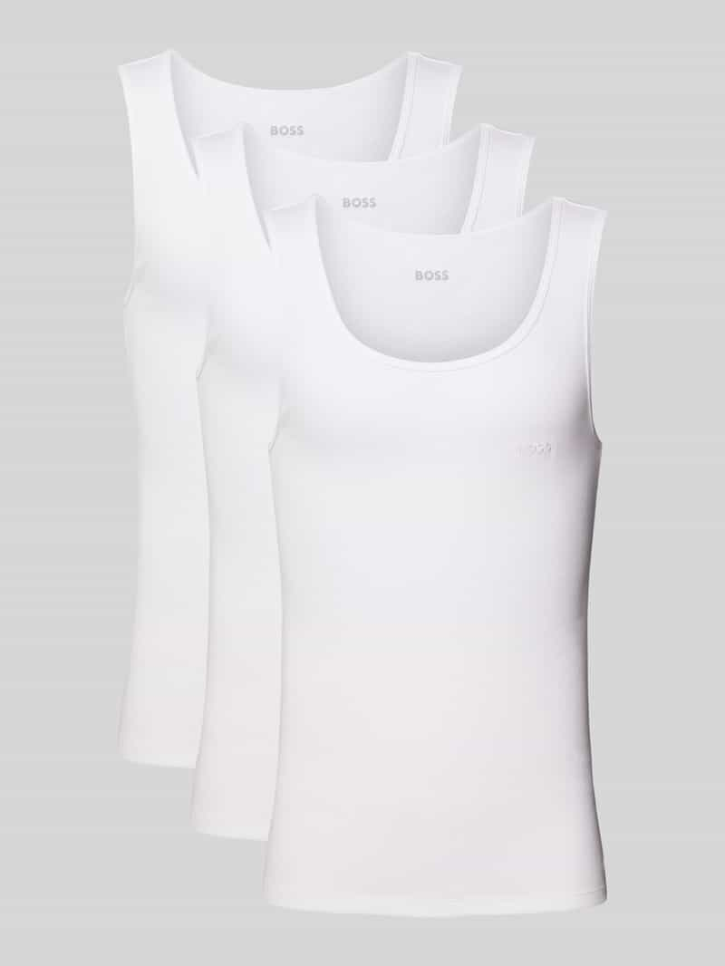 Boss Tanktop met labelstitching in een set van 3 paar, model 'ONE'