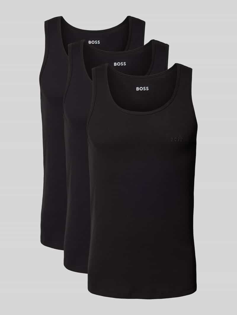 Boss Tanktop met labelstitching in een set van 3 paar, model 'ONE'