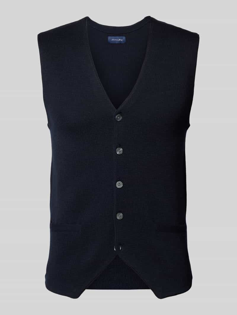 Christian Berg Men Gebreid gilet met V-hals