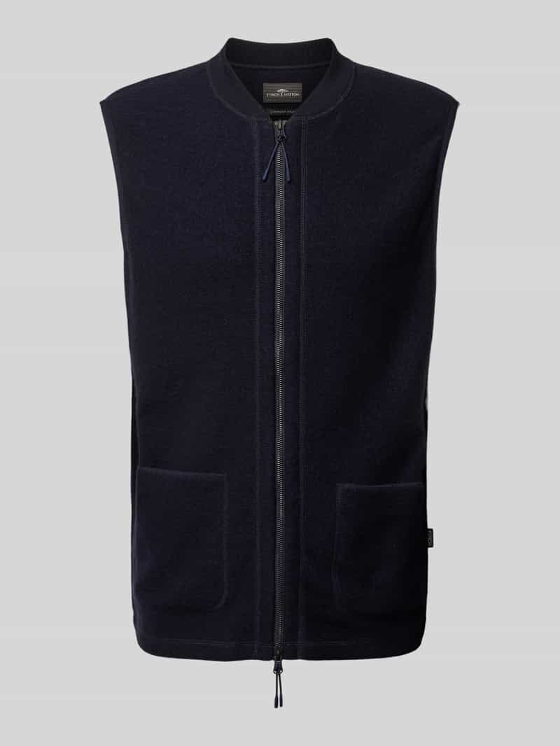 FYNCH-HATTON Gilet van wol met labeldetail