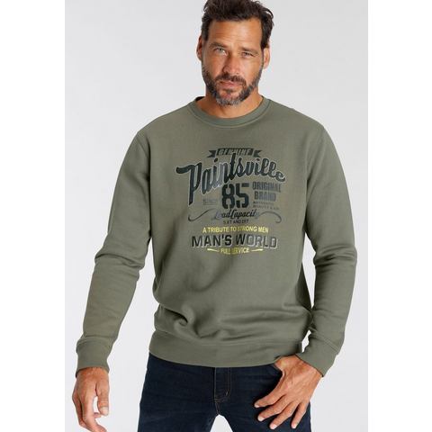 Man's World Sweatshirt Lange mouwen, casual print, ronde hals, van katoenmix