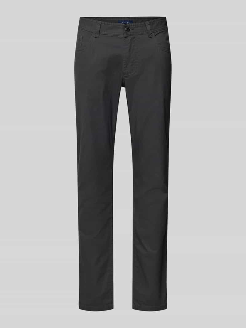 Christian Berg Men Straight leg chino met structuurmotief