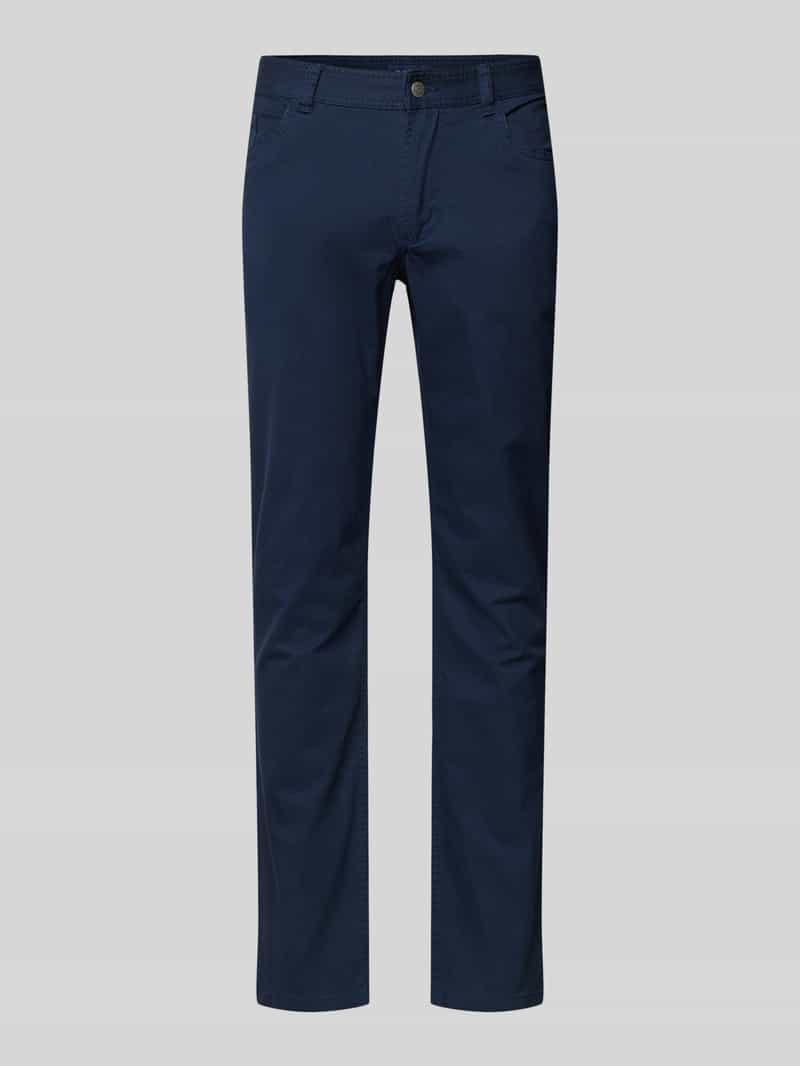 Christian Berg Men Straight leg chino met structuurmotief