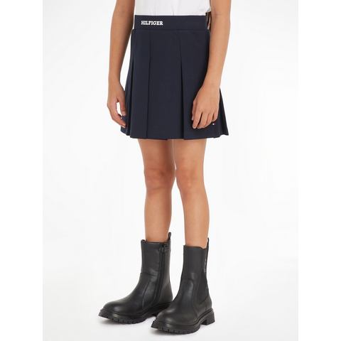 Tommy Hilfiger Plooirok MONOTYPE PUNTO SKIRT Kinderen tot 16 jaar met logo-opdruk