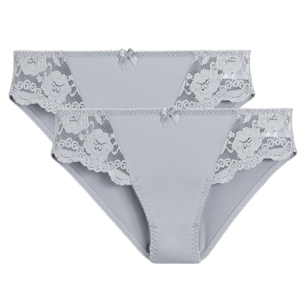 LA REDOUTE COLLECTIONS Set van 2 slips in kant en microvezel, Anthea