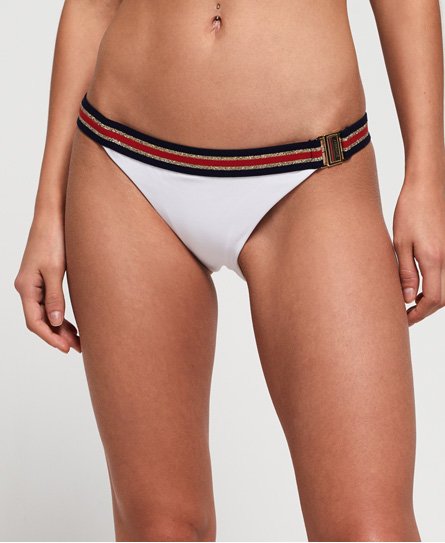 Superdry Vrouwen Crest Logo Fixed Tri Bikinibroekje Wit