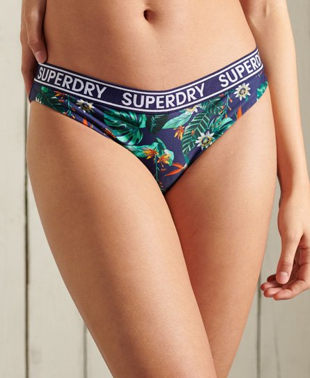 Superdry Vrouwen Surf Bikinibroekje met Logo Blauw