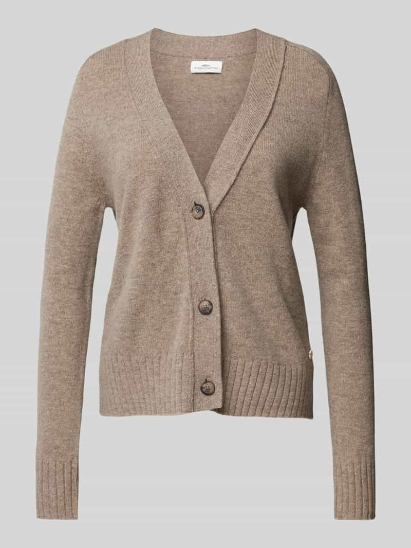 FYNCH-HATTON Regular fit cardigan van wol met V-hals