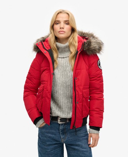 Superdry Vrouwen Everest Ella Bomberjack Rood