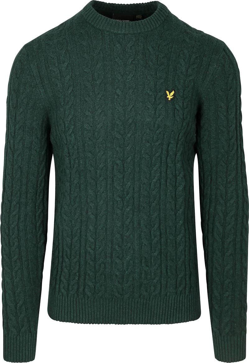 Lyle and Scott Lyle & Scott Cable Pullover Donkergroen