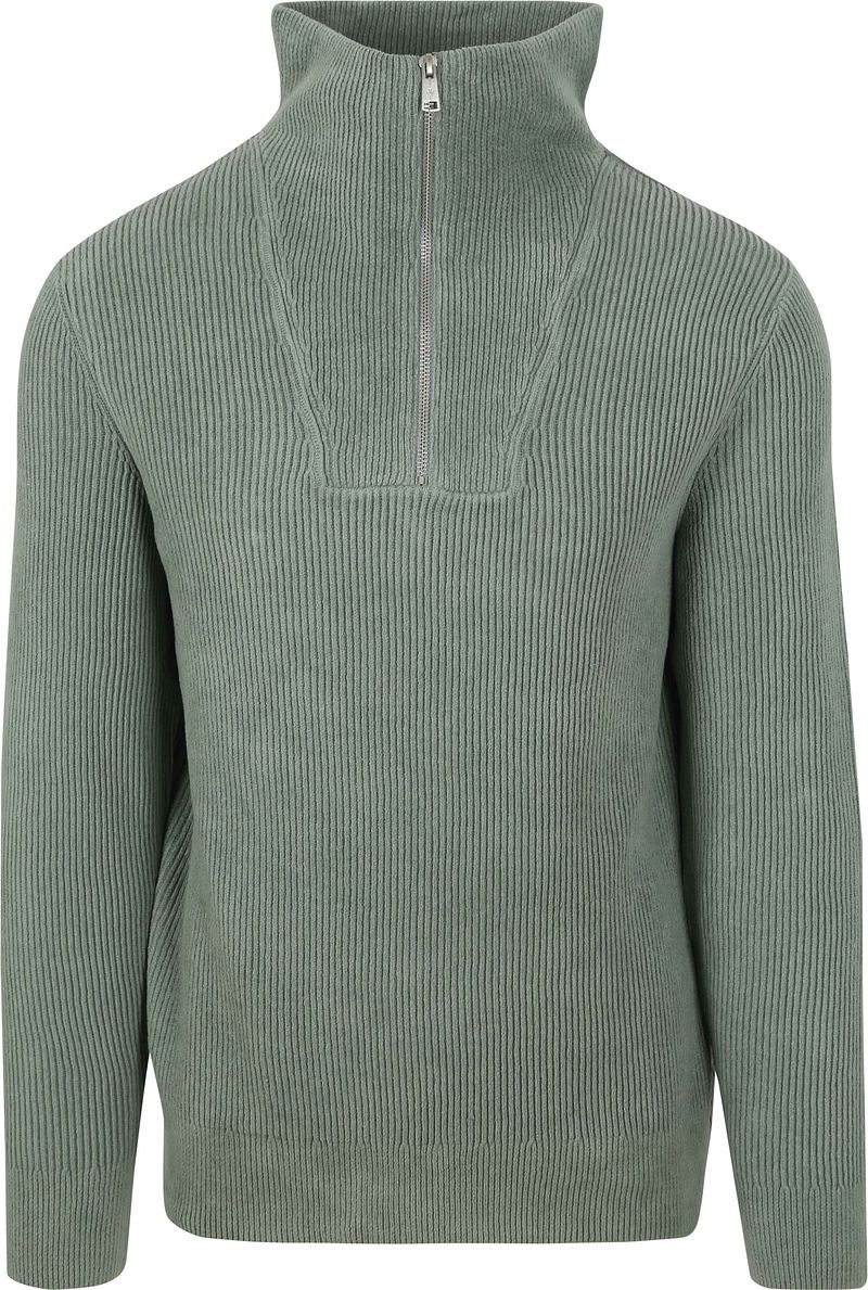 Marc O'Polo Half Zip Trui Groen