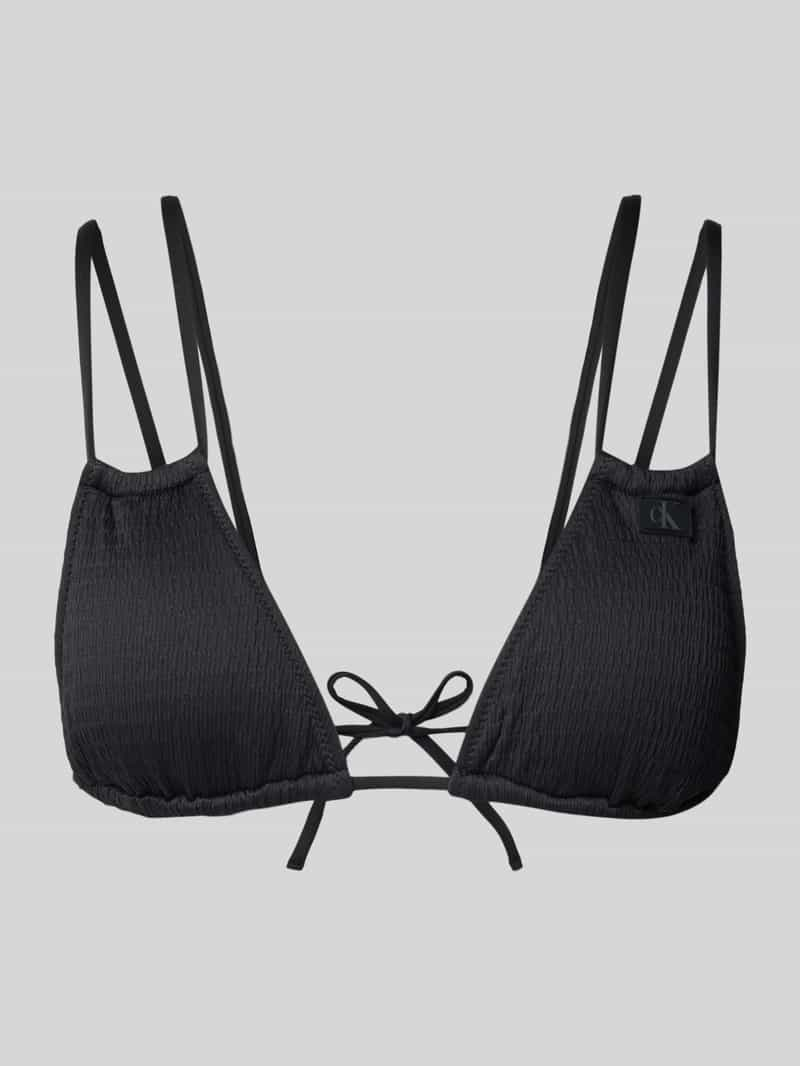 Calvin Klein Underwear Bikinitop met structuurmotief, model 'TRIANGLE'