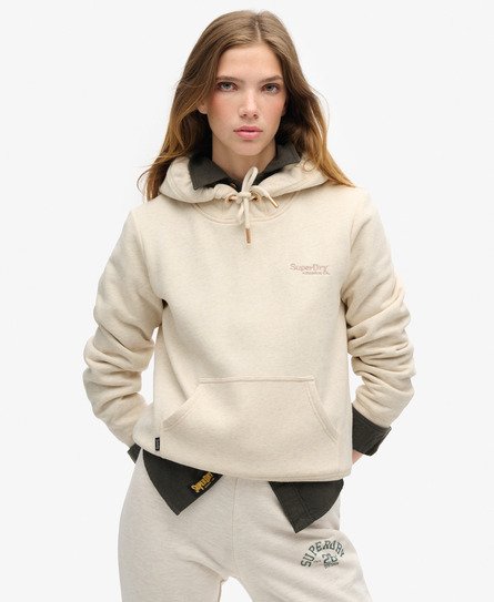 Superdry Vrouwen Essential Logo Hoodie Beige