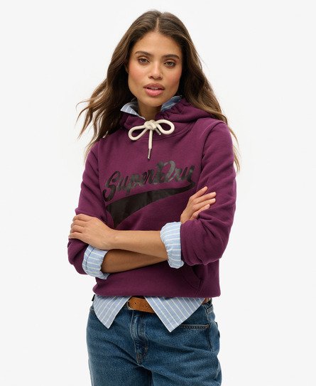 Superdry Vrouwen Super Athletics Hoodie Paars