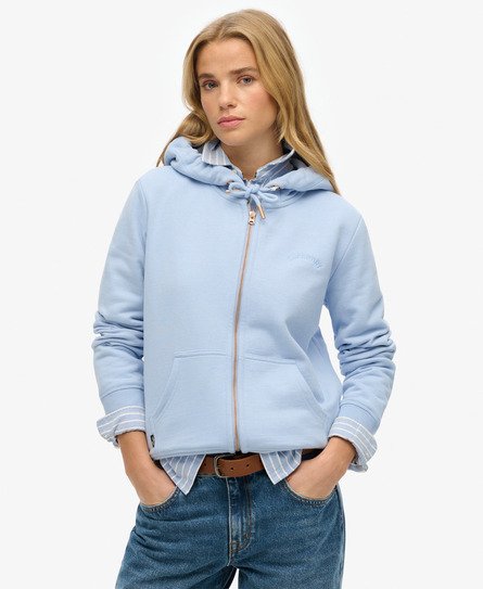 Superdry Vrouwen Essential Logo Hoodie met Rits Blauw