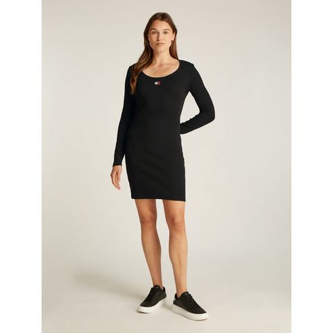 Tommy Jeans Curve Jerseyjurk TJW BADGE RIB BODYCON DRESS EXT