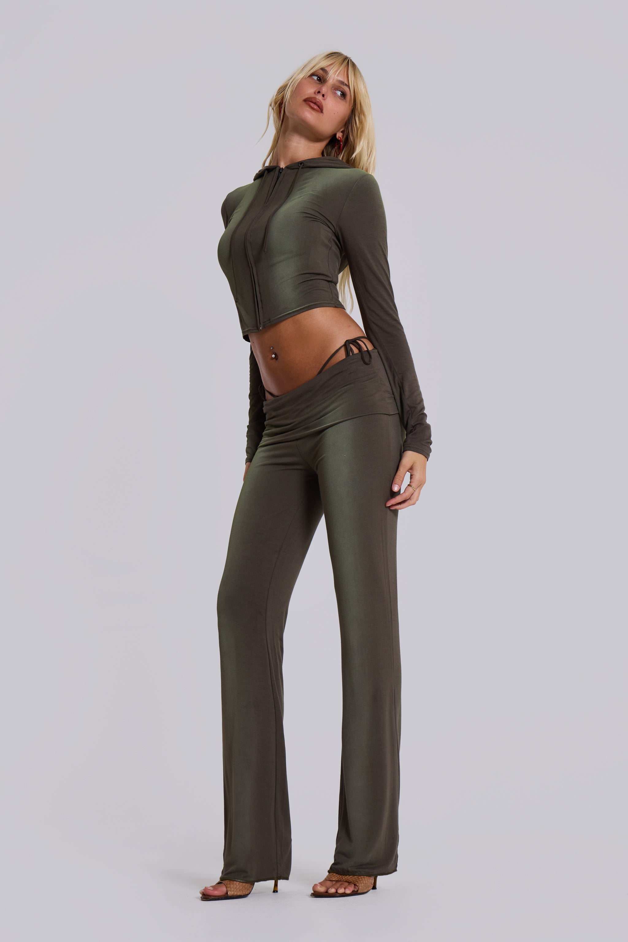 Jaded London Tacha Fold Over Ombré Trousers