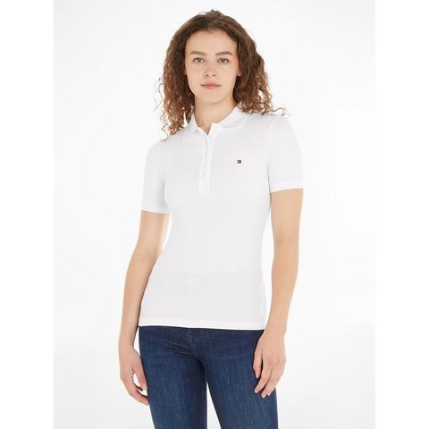 Tommy Hilfiger Poloshirt SLIM 5X2 RIB POLO met lange knoopsluiting