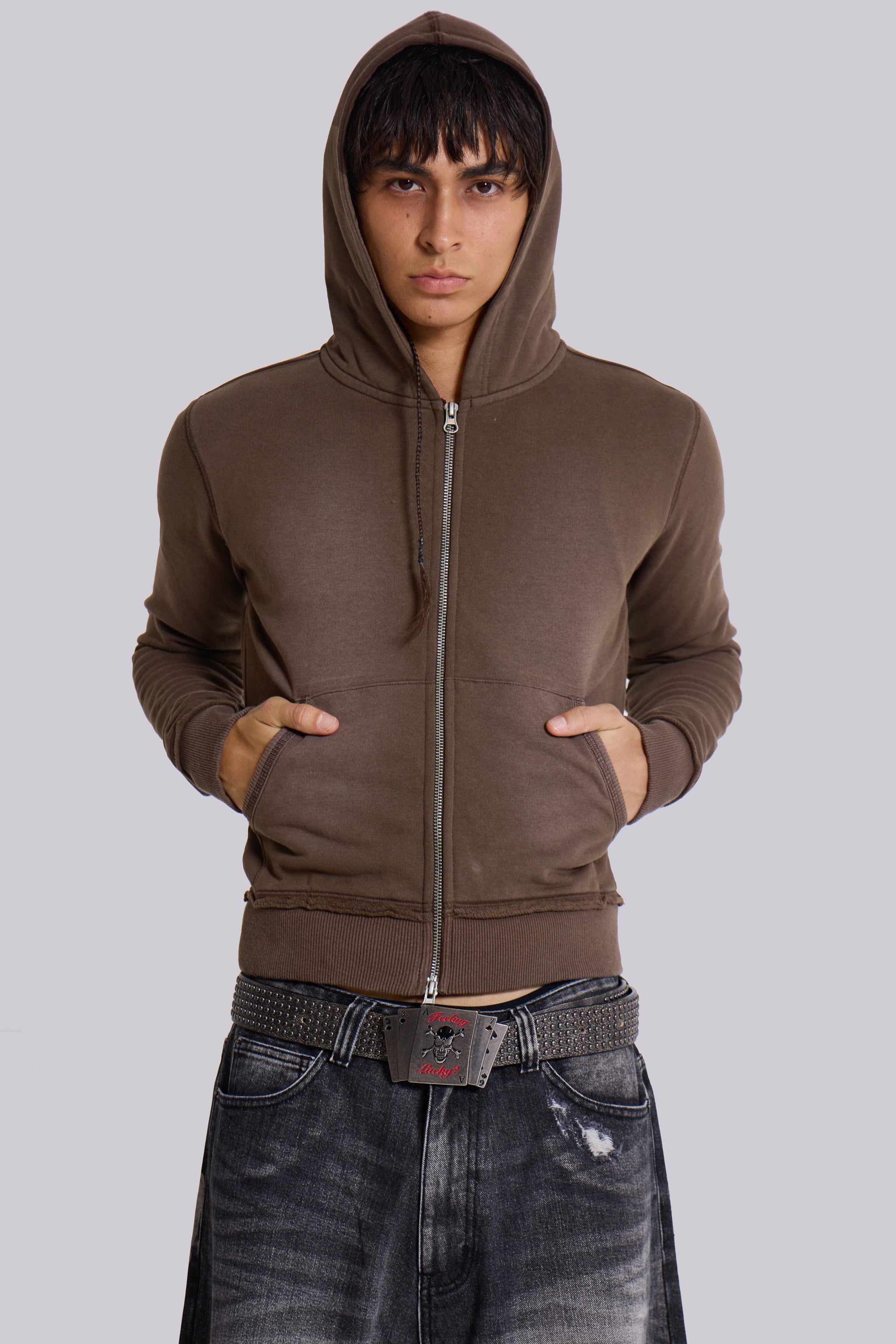 Jaded Man Chocolate Brown Mini Monster Hoodie