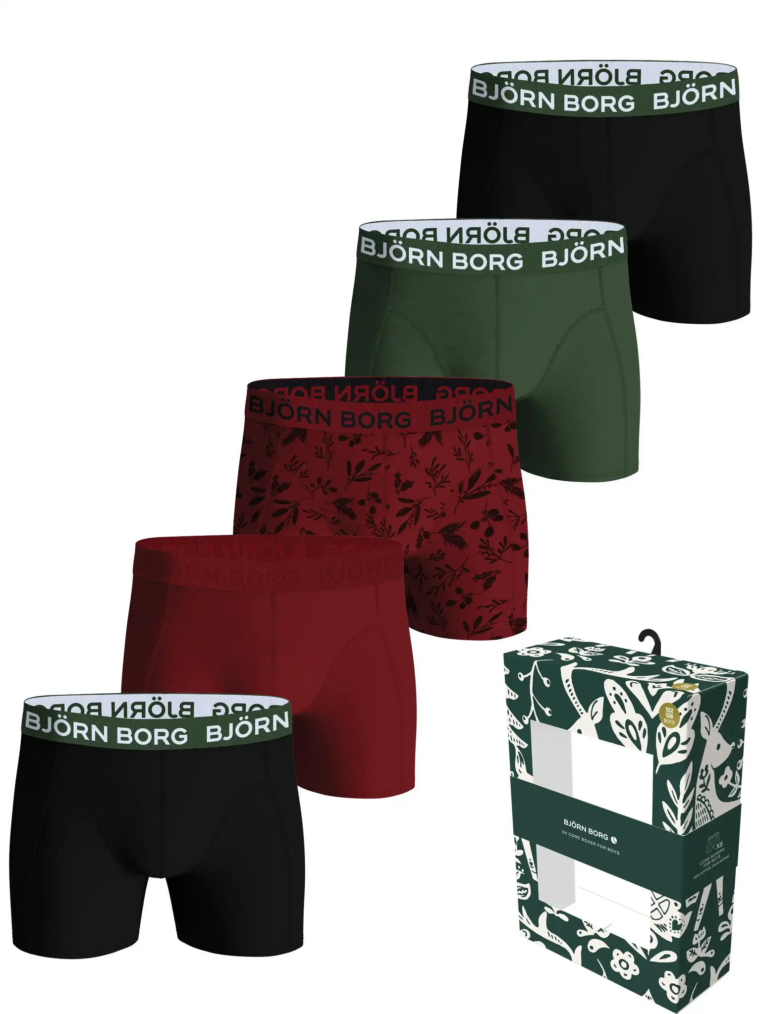 Bjorn Borg 5-Pack jongens boxershorts - Core - Gift