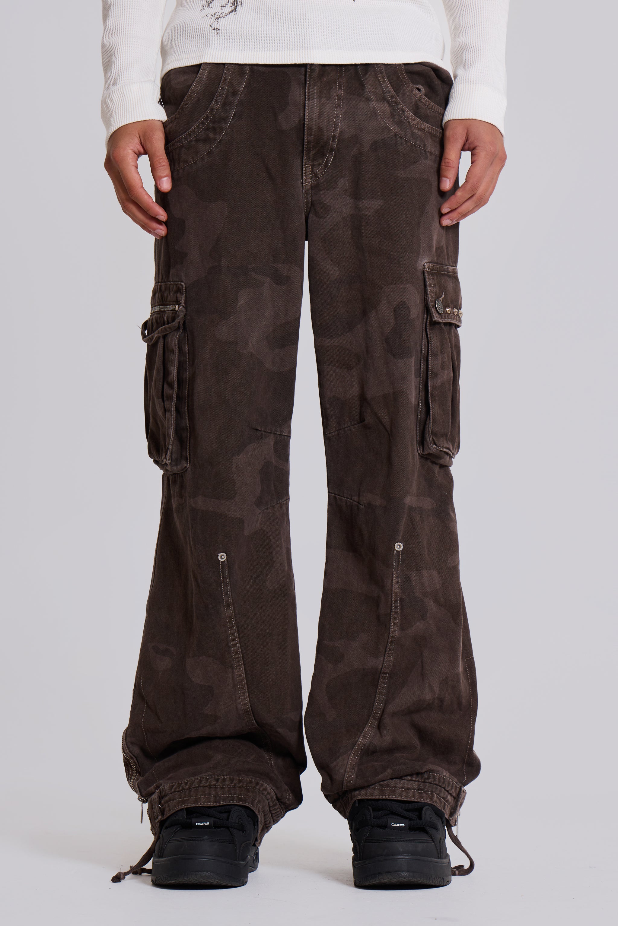 Jaded Man Brown Trooper Cargo Pants