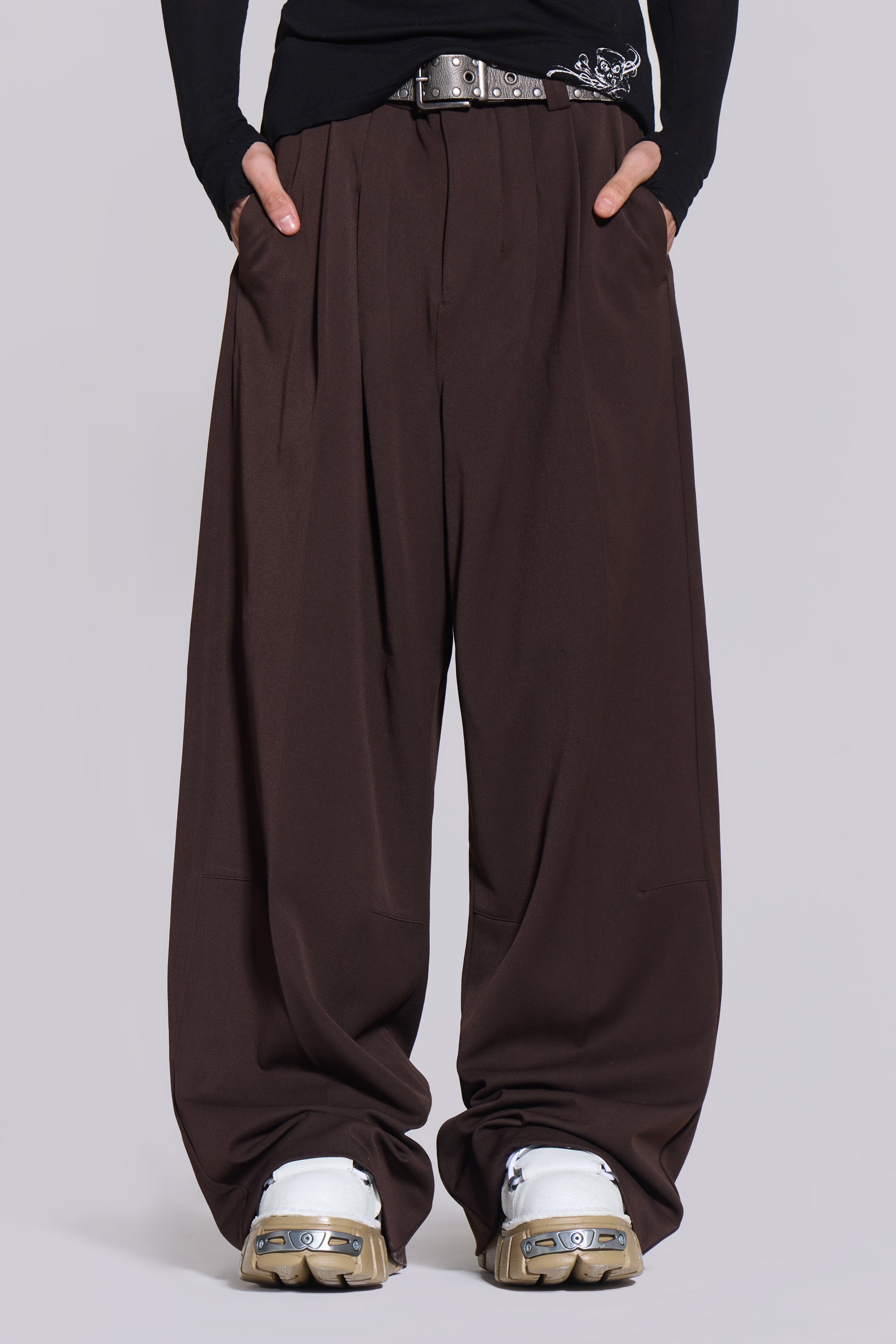 Jaded Man Chocolate Brown Goliath Suit Pants