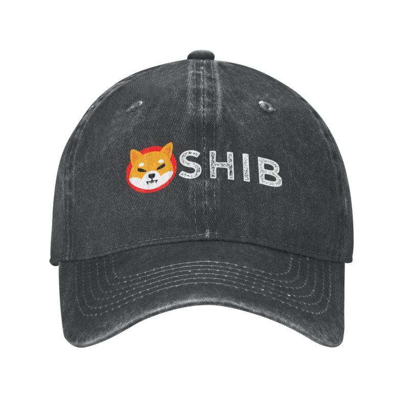 91510107MAC34WEG02 Aangepaste katoenen Shiba Inu Token Coin Baseball Cap Wounisex unisex verstelbare Crypto Cryptocurrency papa hoed buiten Adult Baseball Cap