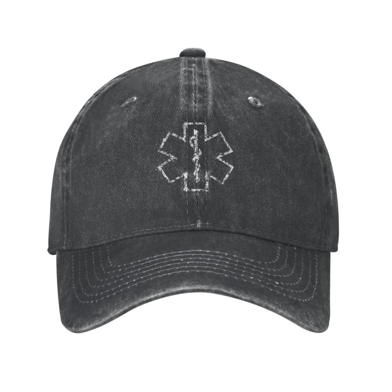 91510107MAC34WEG02 Cool Cotton Star Of Life EMT Baseball Cap Wounisex unisex Op maat verstelbare Unisex Emergency Medical Paramedic Dad Hat Lente Adult Baseball Cap