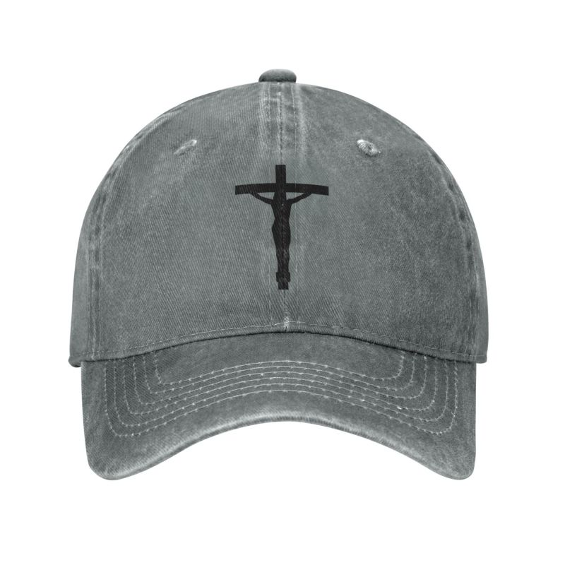 91510107MAC34WEG02 Punk Unisex Katoen Christus de Verlosser Baseball Cap Volwassen Christelijk Kruis Christendom Verstelbare Papa Hoed unisex Zonbescherming Adult Baseball Cap