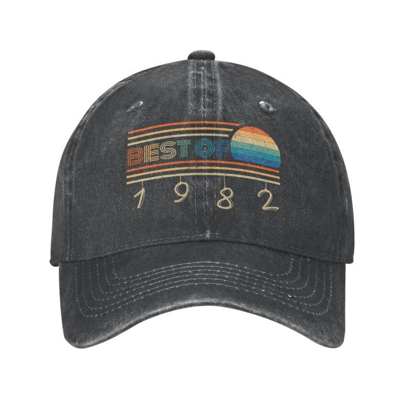 91510107MAC34WEG02 Klassiek katoen geboren in het beste van 1982 baseball cap unisex Wounisex verstelbare verjaardag papa hoed prestatie Adult Baseball Cap