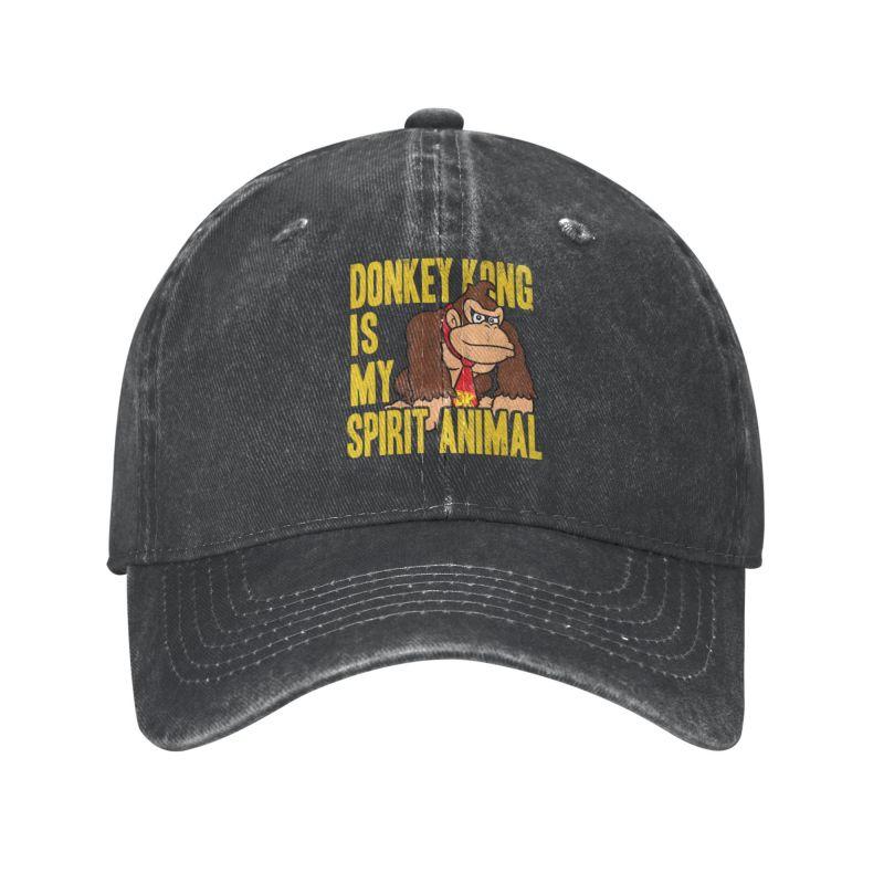 91510107MAC34WEG02 Mode Unisex Katoen Donkey Kong Is My Spirit Animal Baseball Cap Volwassen Video Game Verstelbare Vader Hoed Wounisex unisex Sport Adult Baseball Cap