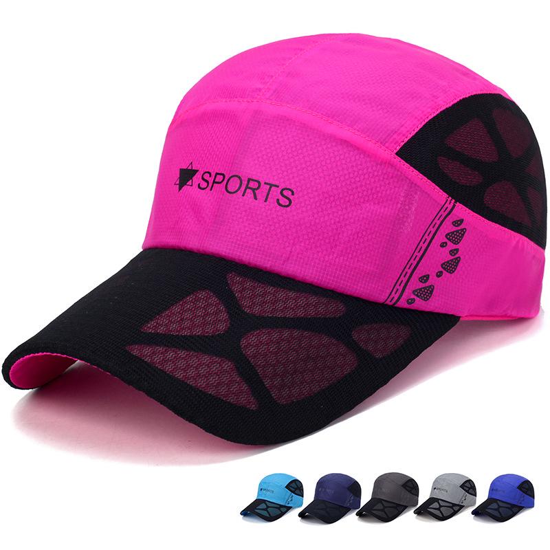 Dexing Zomer Mannen Mesh Cap Fietsen Running Cap Honkbal Tennishoed Ademend Sneldrogend Hoed Bone Snapback Vrouwen Klimmen Hardlopen Sport Adjustable lichtgrijze kleur