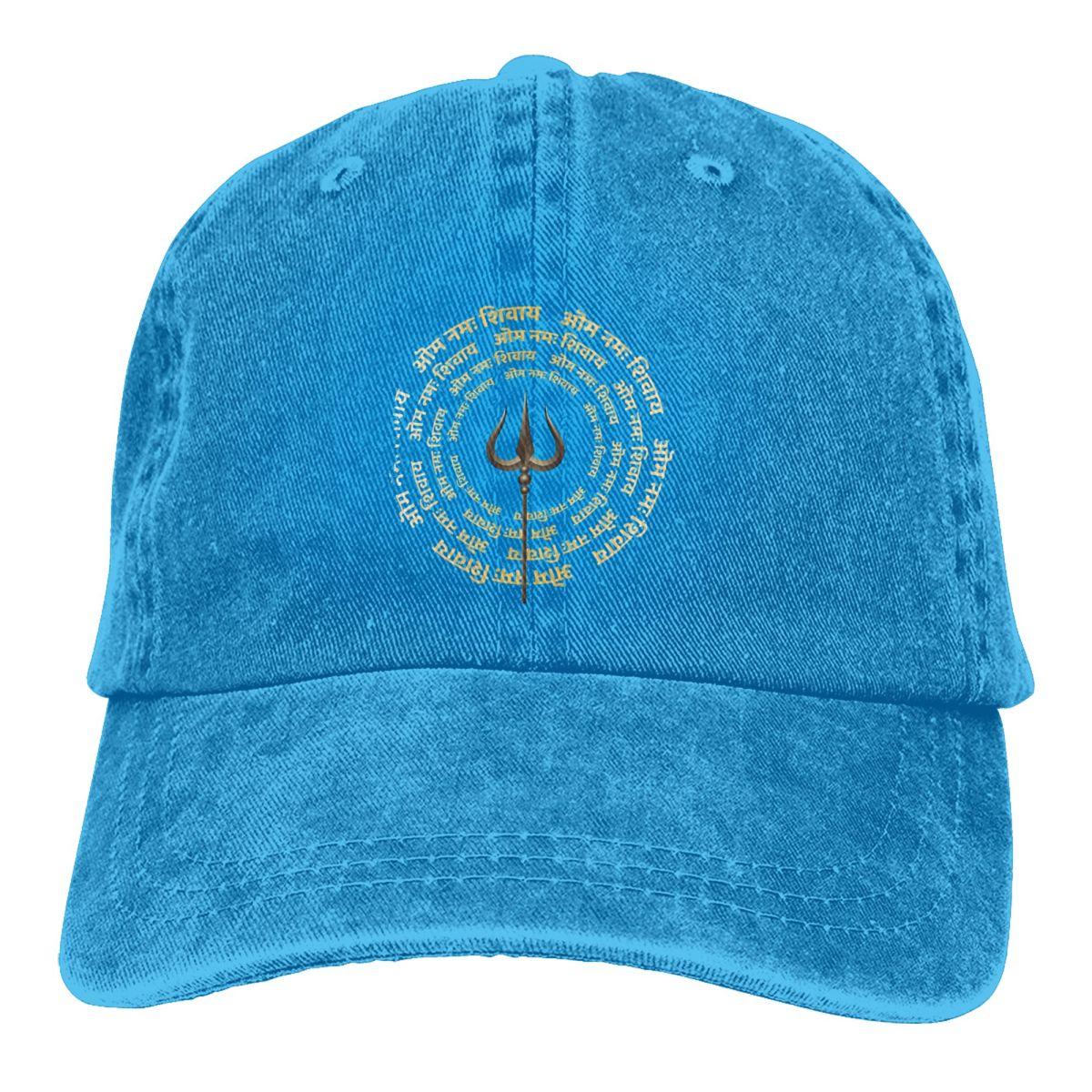 91341622MA8PNJ28X9 Gewassen unisex baseballcap Cool Trucker Snapback Caps Papa Hat Lord Shiva India God Golfhoeden One Size