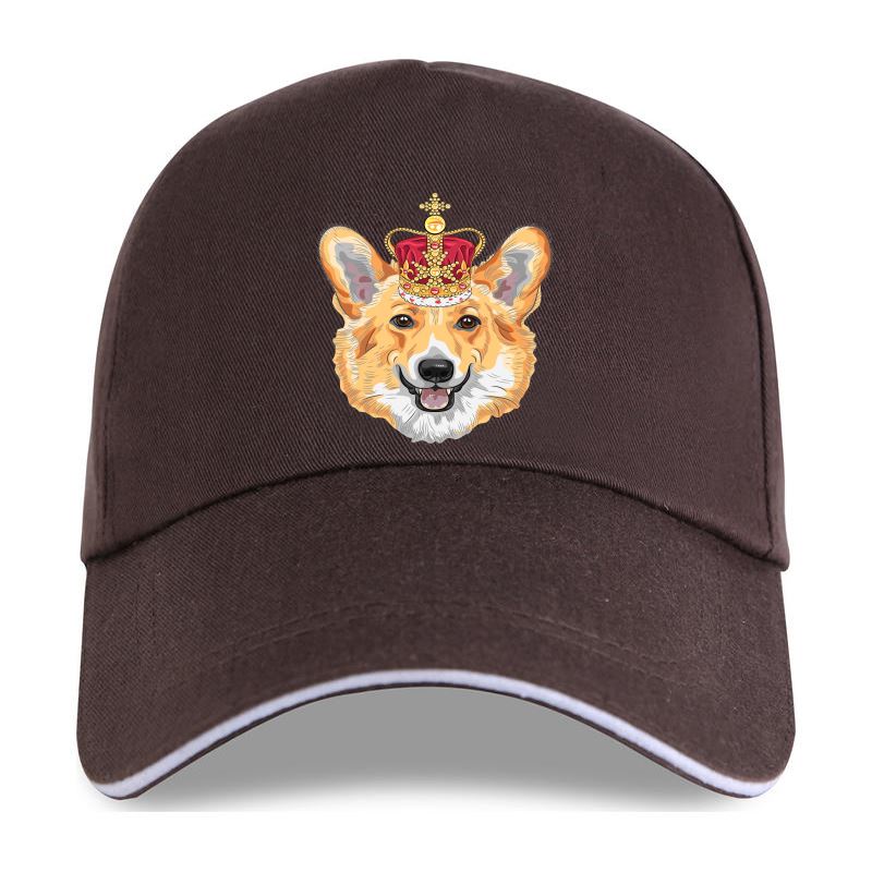 91510107MAC1P63Q47 Nieuwe Pembroke Welsh Corgi In Gouden Kroon Hipster Cool Baseball cap Zomer Mode Vrouwen Grappige Hond Casual Tops Vrouw Schattig