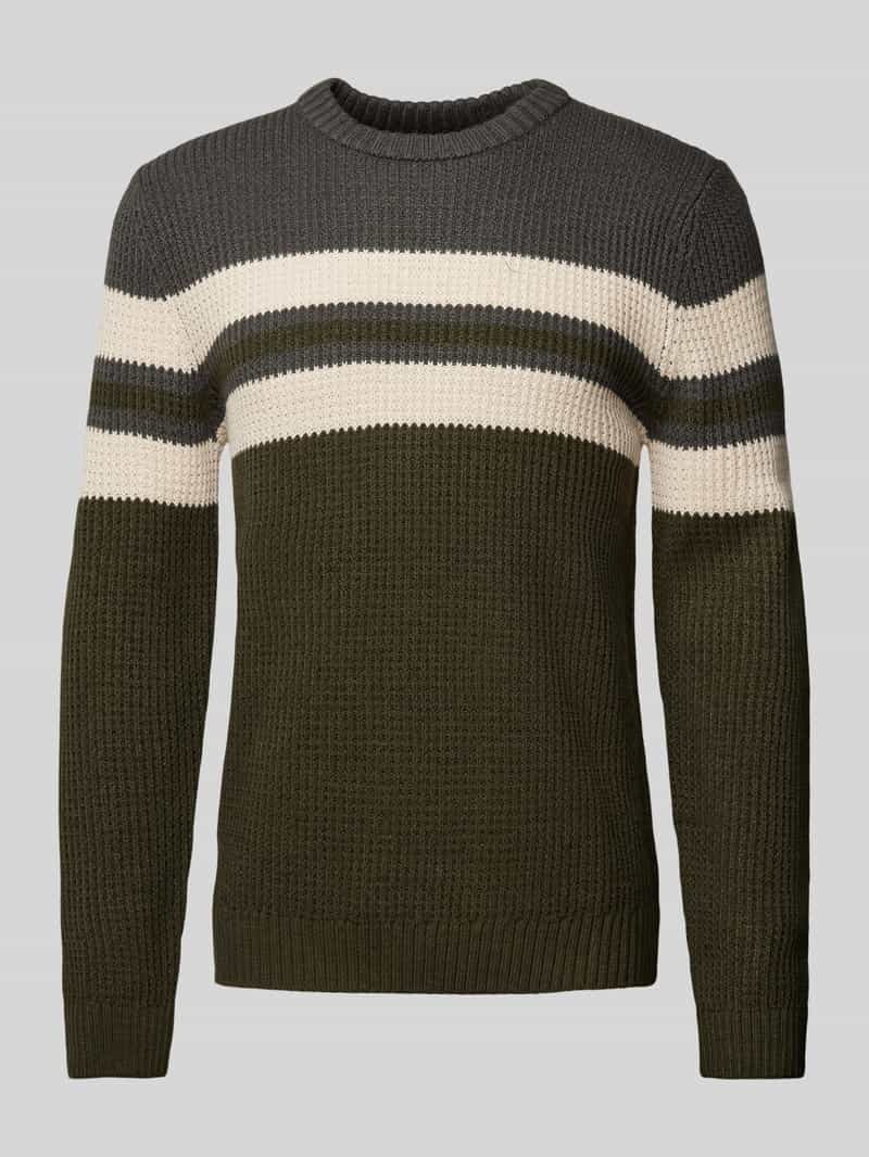 Jack & jones Gebreide pullover met ronde hals, model 'SANDER'