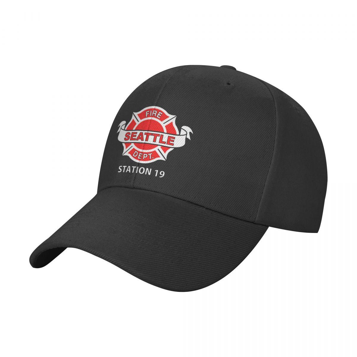 91510107MAC1P63Q47 Station 19 Crew Duty Seattle Fire Baseball Cap voor unisex en dames Mode Snapback Hoed Hip Hop Caps Zomervizieren Zonnekap One Size