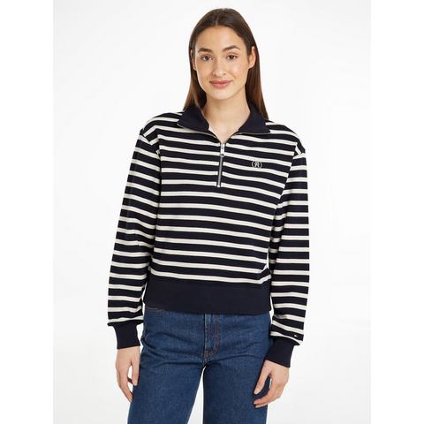 Tommy Hilfiger Sweater SMD BRETON STRIPE 1/2 ZIP HWK